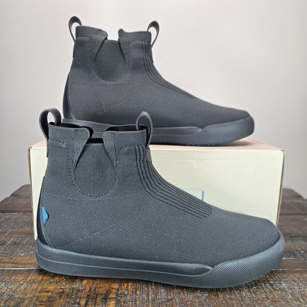 Vessi Weekend Chelsea Mens Size 10 Waterproof Shoes Asphalt Black Black